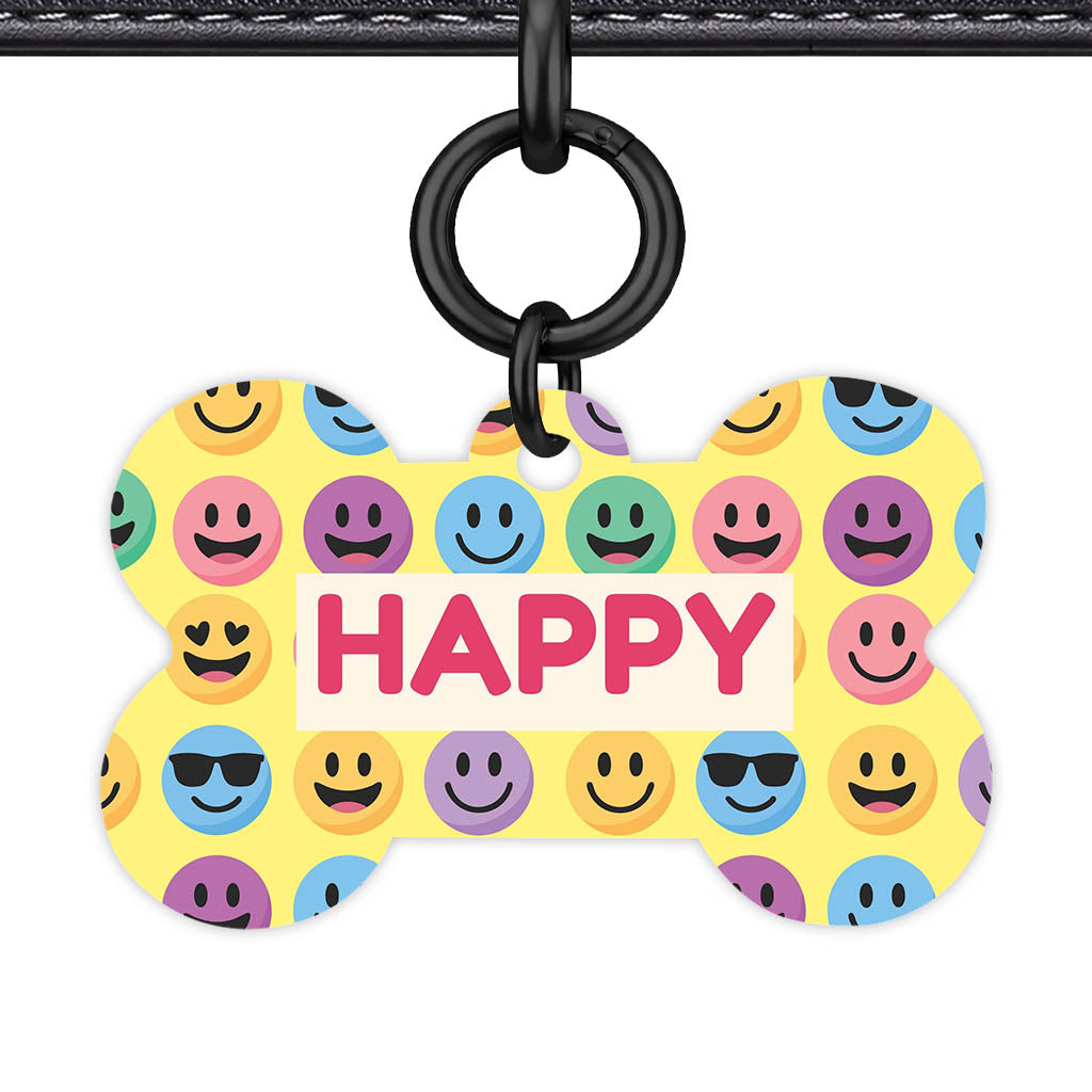Smiley Faces QR Smart Pet Id Tag (Dog Tag & Cat Tag)
