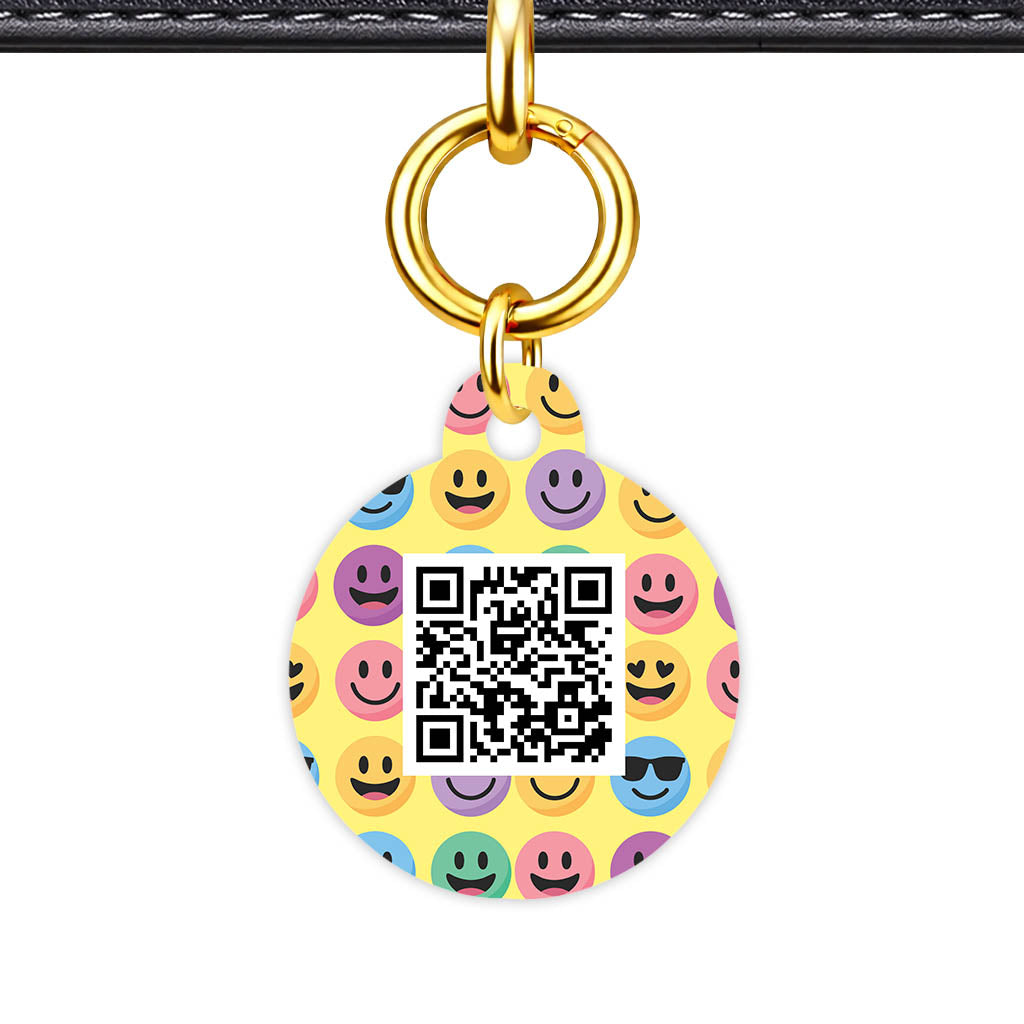 Smiley Faces QR Smart Pet Id Tag (Dog Tag & Cat Tag)