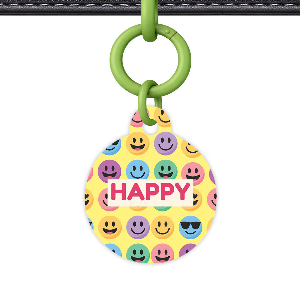 Smiley Faces QR Smart Pet Id Tag (Dog Tag & Cat Tag)