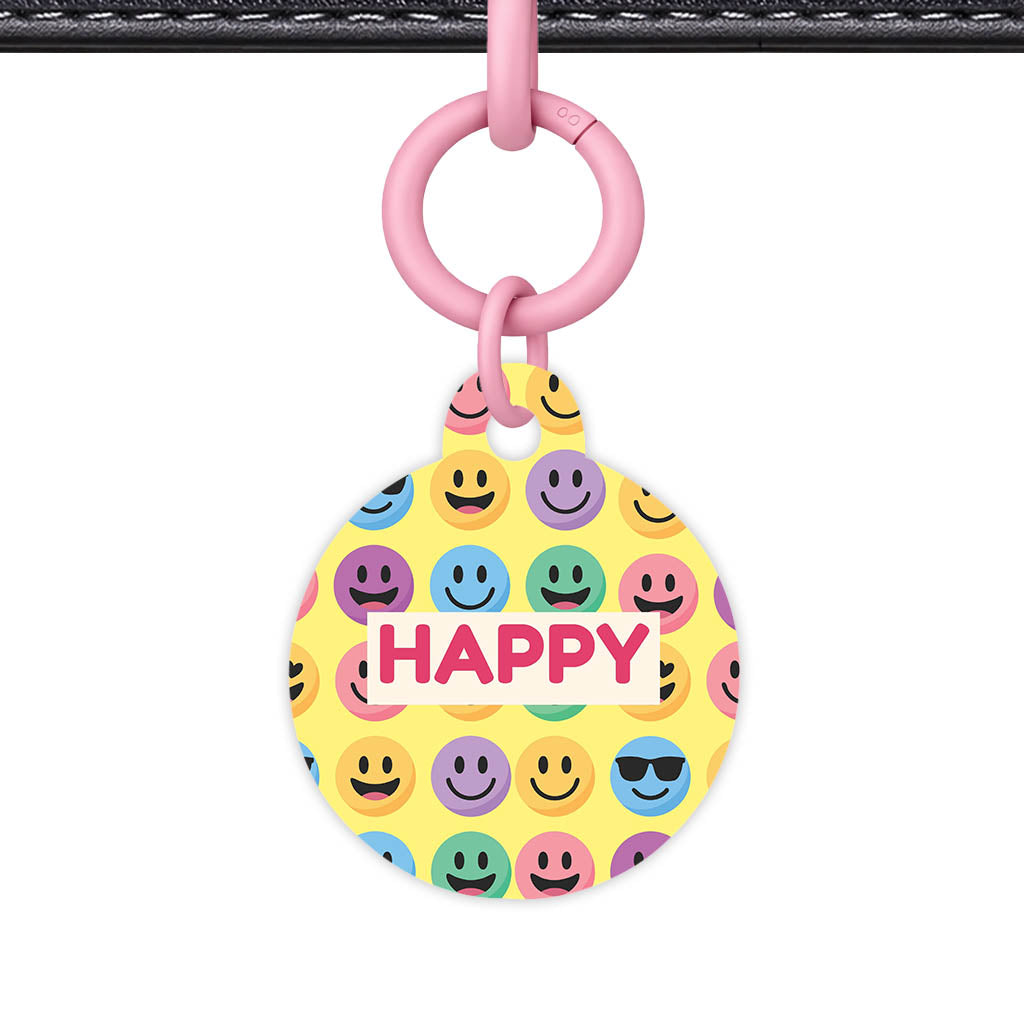 Smiley Faces QR Smart Pet Id Tag (Dog Tag & Cat Tag)