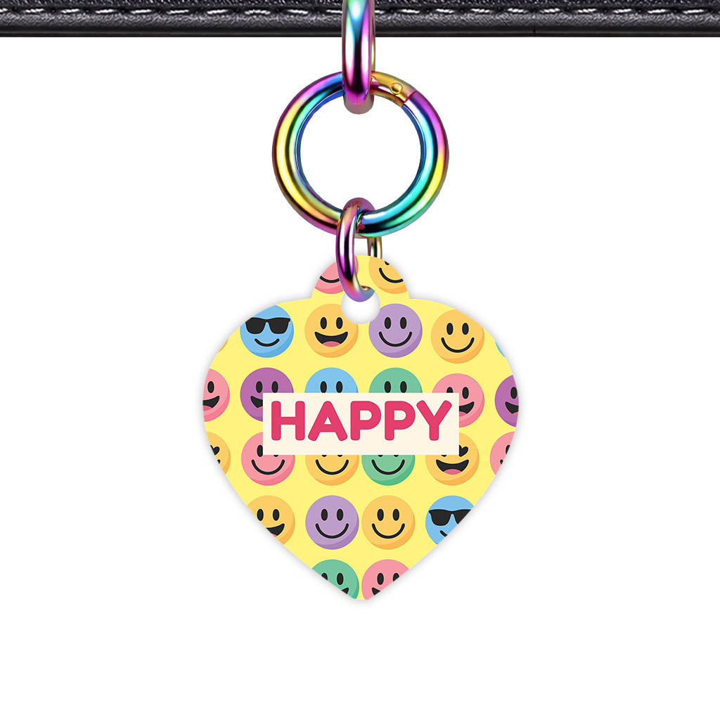 Smiley Faces QR Smart Pet Id Tag (Dog Tag & Cat Tag)
