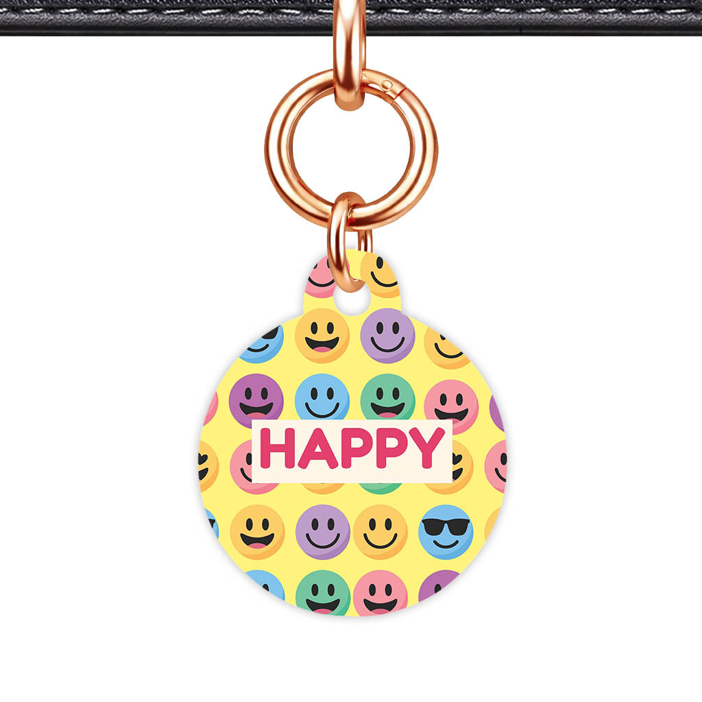 Smiley Faces QR Smart Pet Id Tag (Dog Tag & Cat Tag)