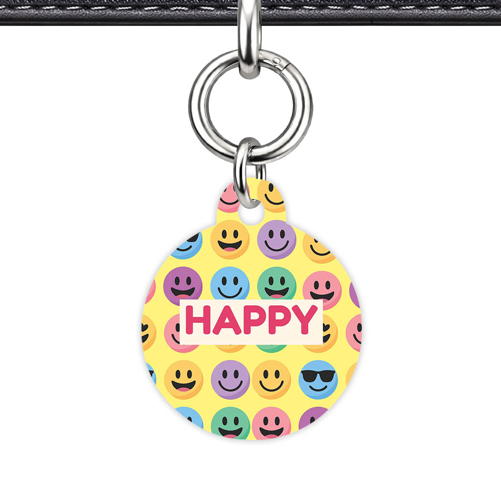 Smiley Faces QR Smart Pet Id Tag (Dog Tag & Cat Tag)
