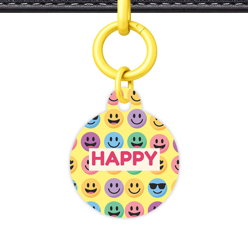 Smiley Faces QR Smart Pet Id Tag (Dog Tag & Cat Tag)