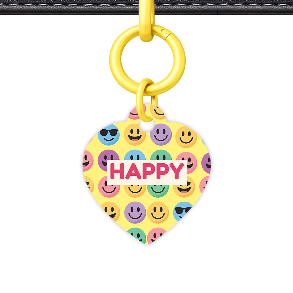 Smiley Faces QR Smart Pet Id Tag (Dog Tag & Cat Tag)