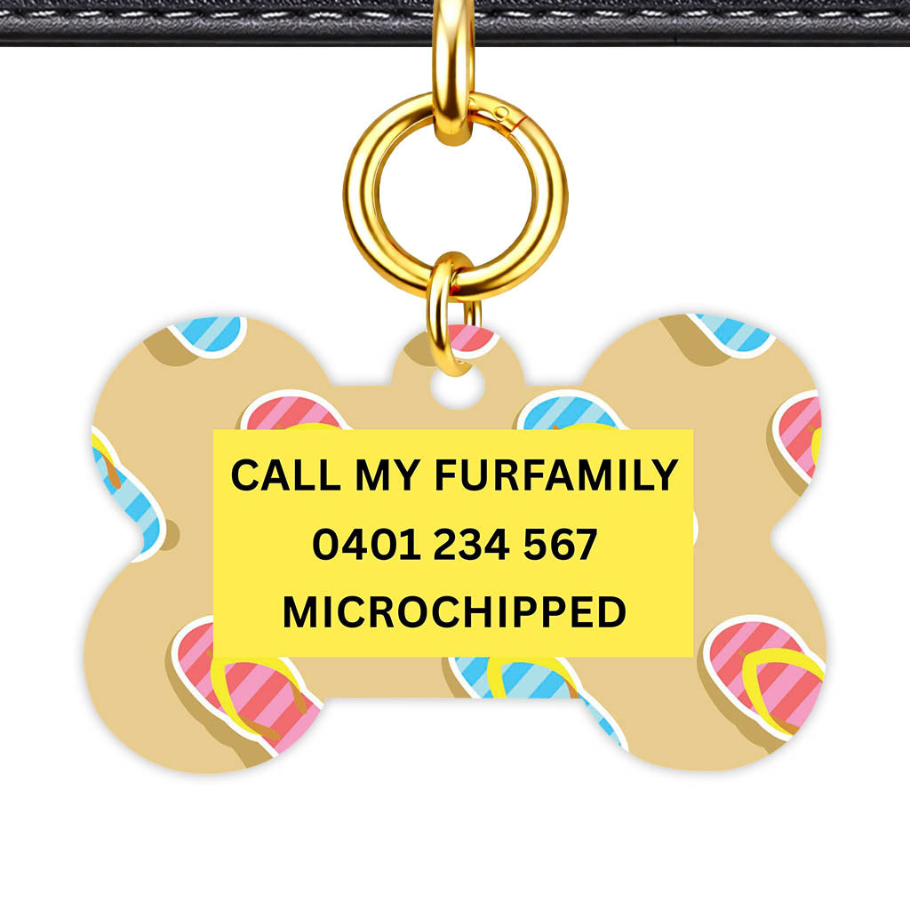 Flip Flops Classic Pet Id (Dog Tag & Cat Tag)