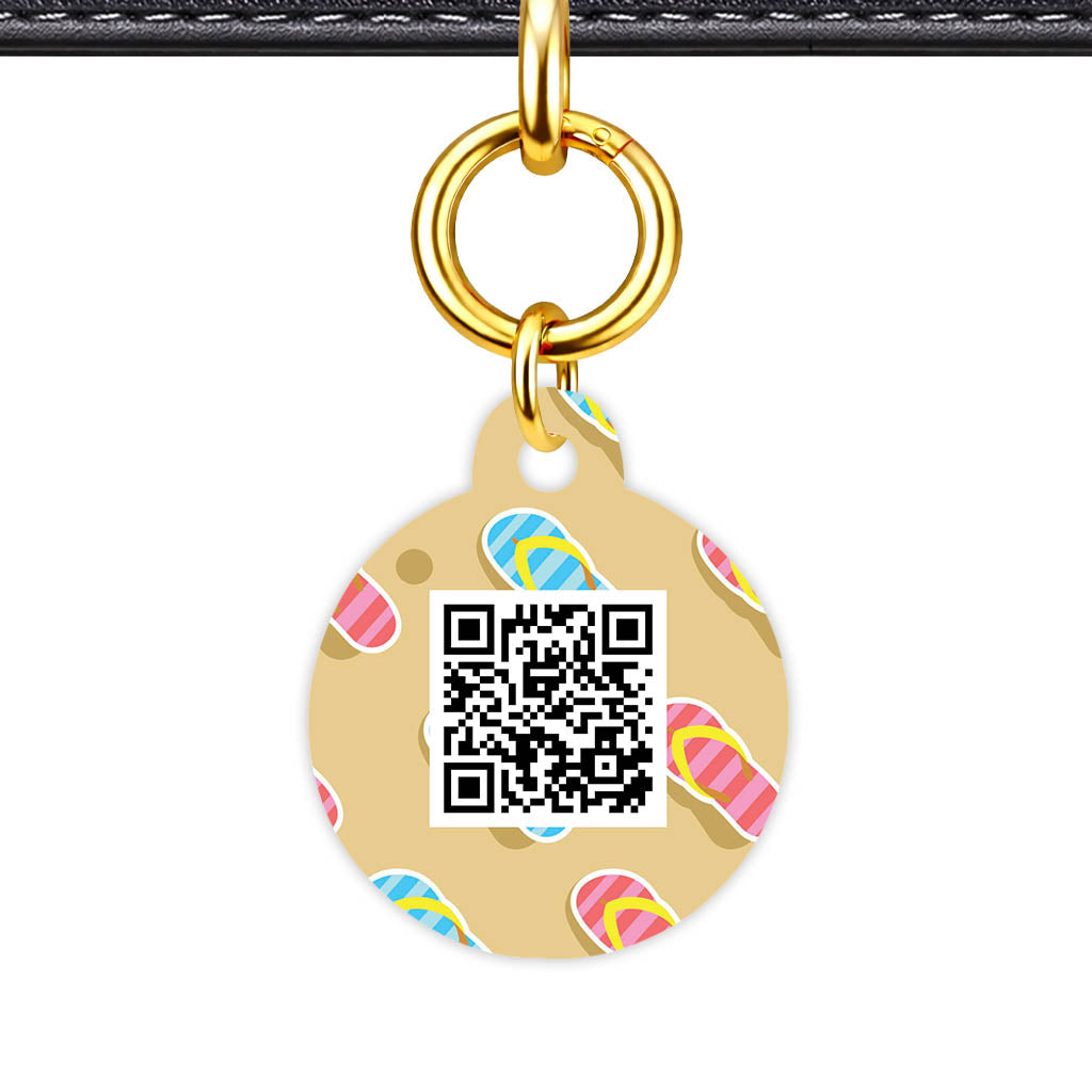 Flip Flops QR Smart Pet Id Tag (Dog Tag & Cat Tag)