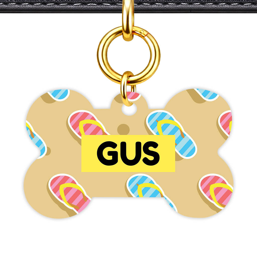 Flip Flops QR Smart Pet Id Tag (Dog Tag & Cat Tag)