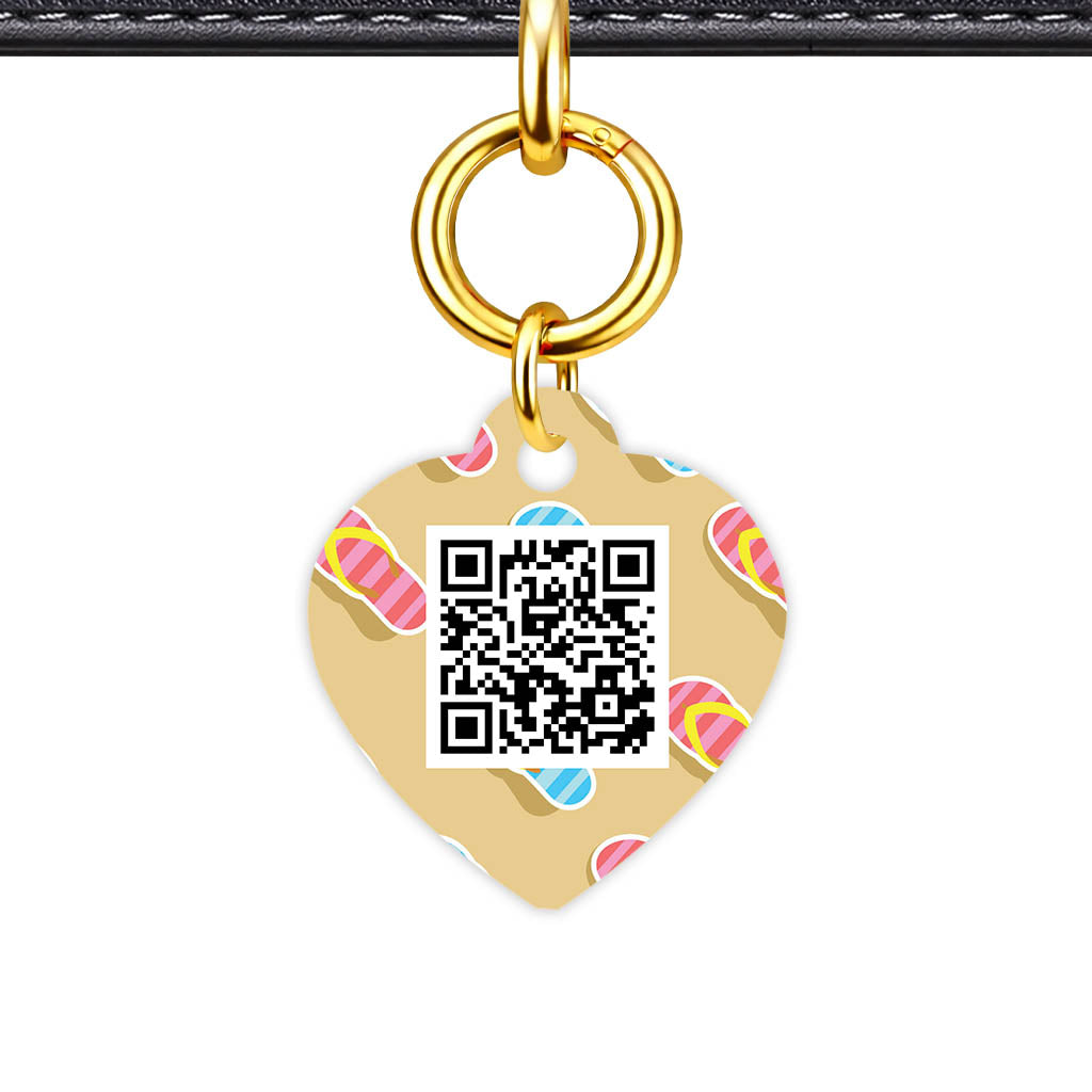 Flip Flops QR Smart Pet Id Tag (Dog Tag & Cat Tag)
