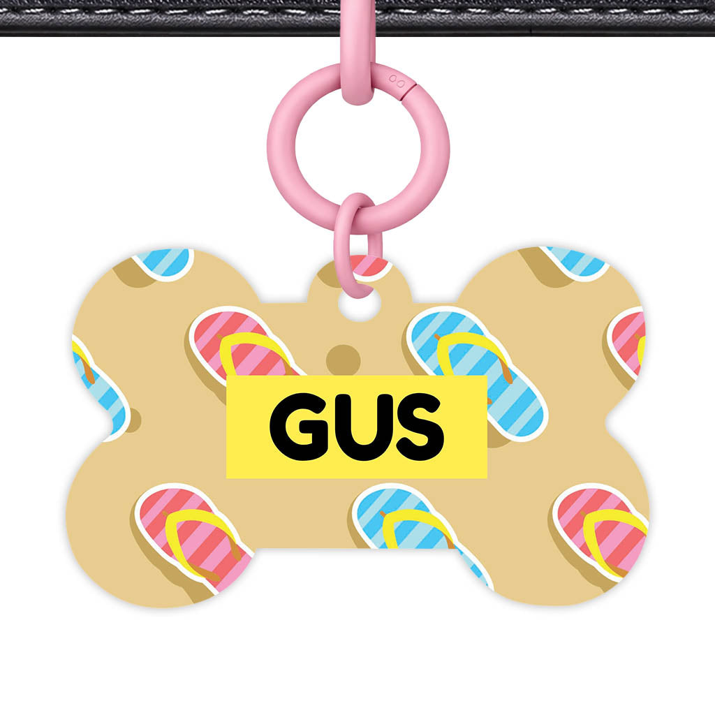 Flip Flops QR Smart Pet Id Tag (Dog Tag & Cat Tag)