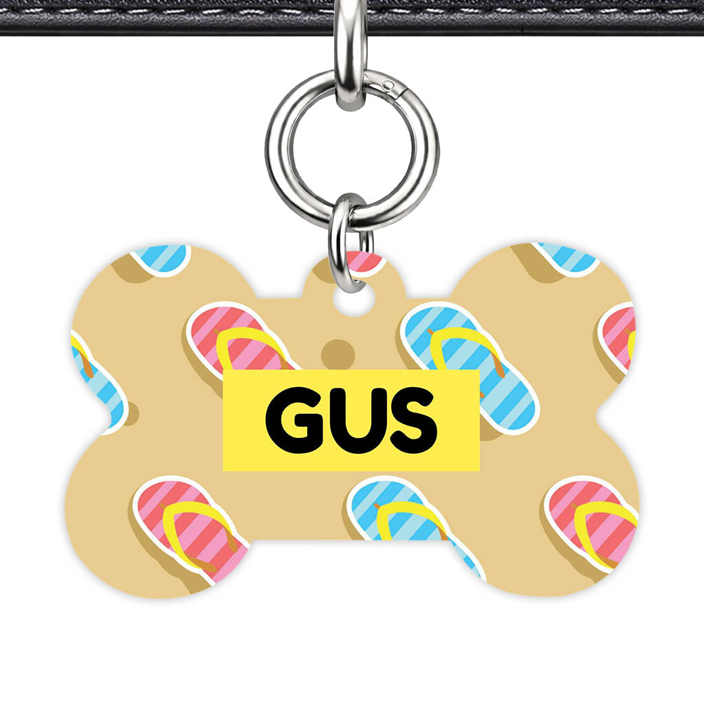Flip Flops QR Smart Pet Id Tag (Dog Tag & Cat Tag)