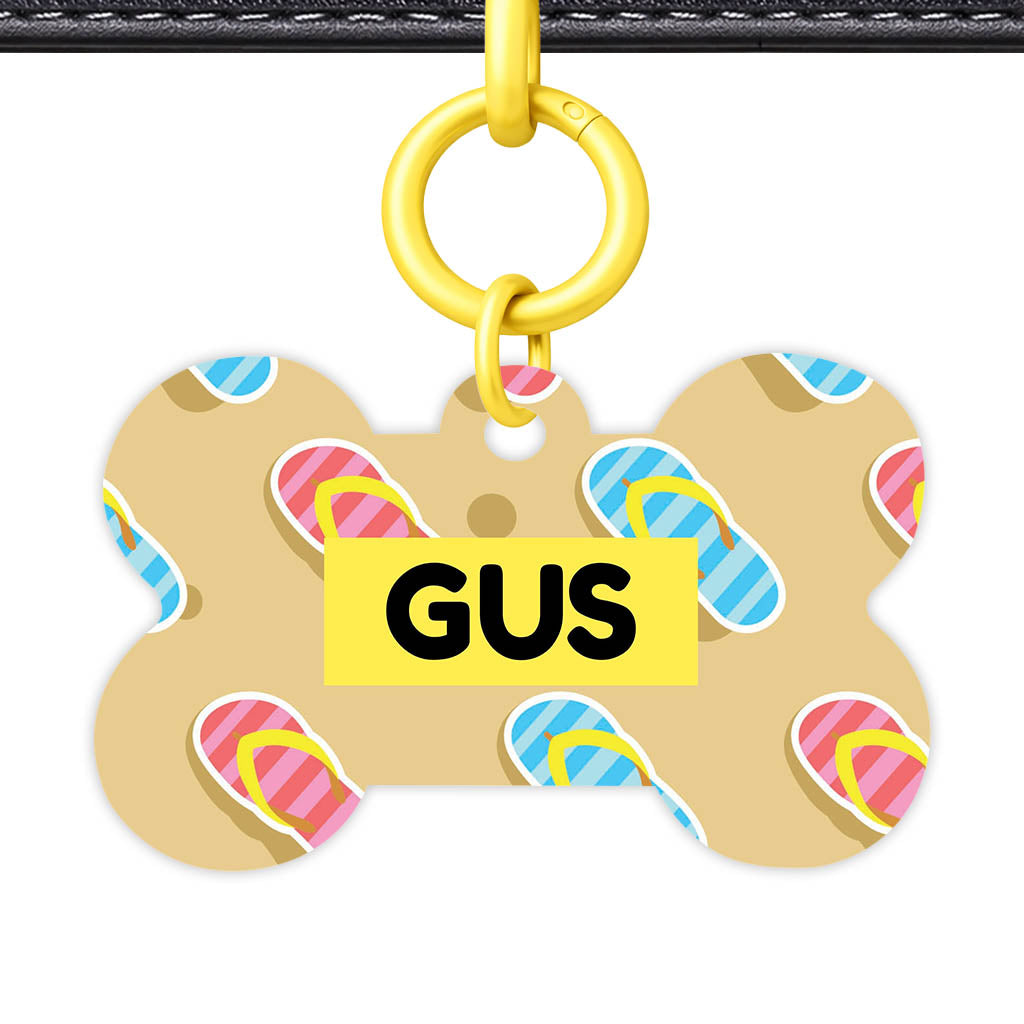 Flip Flops QR Smart Pet Id Tag (Dog Tag & Cat Tag)