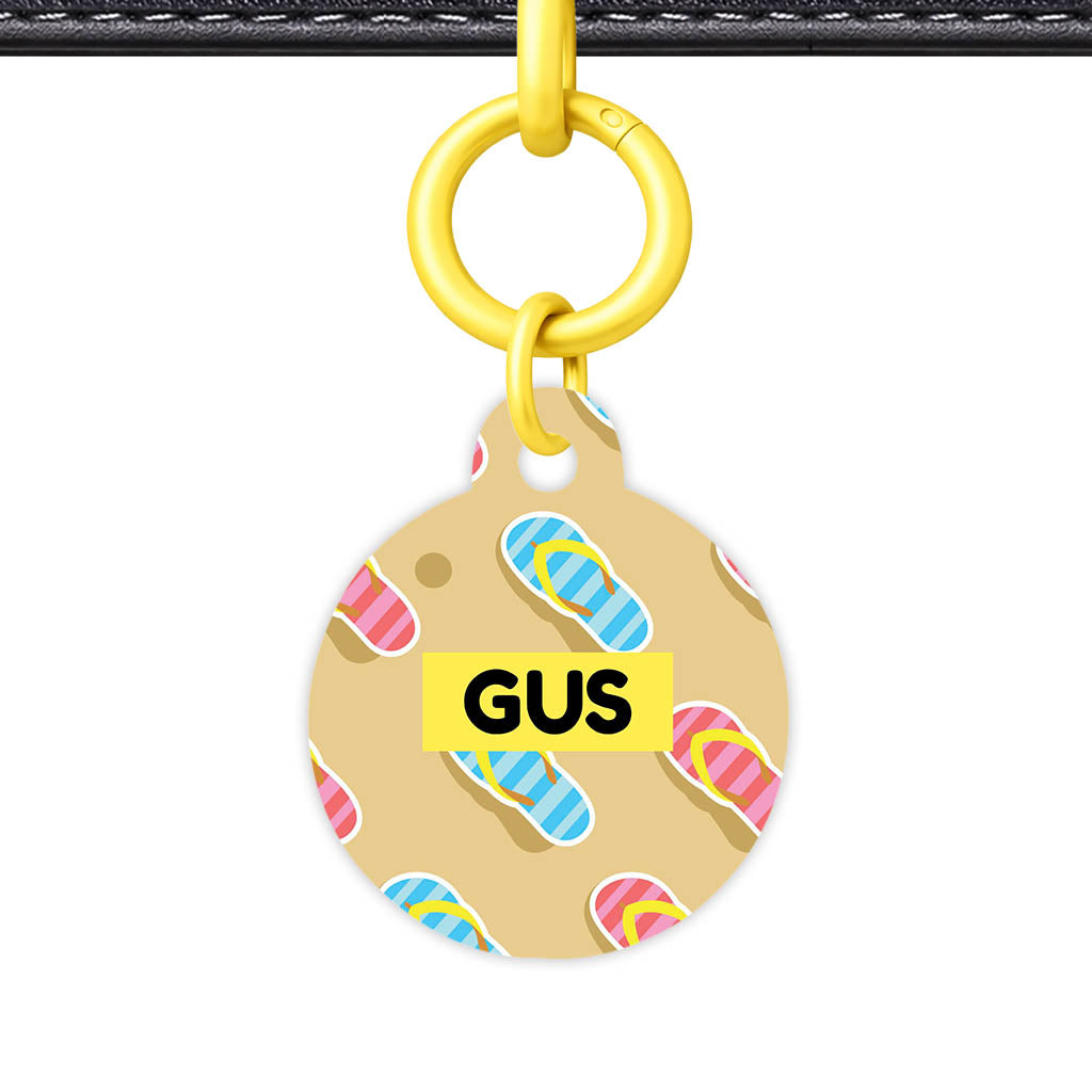 Flip Flops QR Smart Pet Id Tag (Dog Tag & Cat Tag)