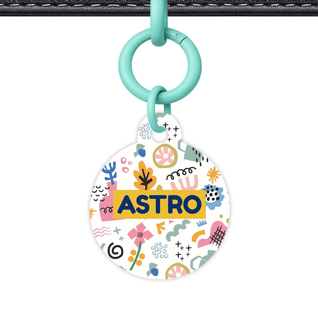 Bold Florals QR Smart Pet Id Tag (Dog Tag & Cat Tag)