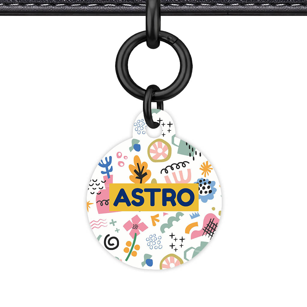 Bold Florals QR Smart Pet Id Tag (Dog Tag & Cat Tag)