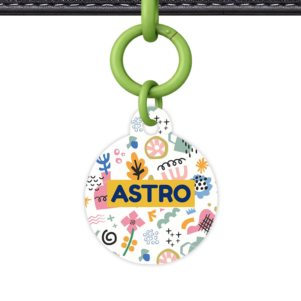 Bold Florals QR Smart Pet Id Tag (Dog Tag & Cat Tag)