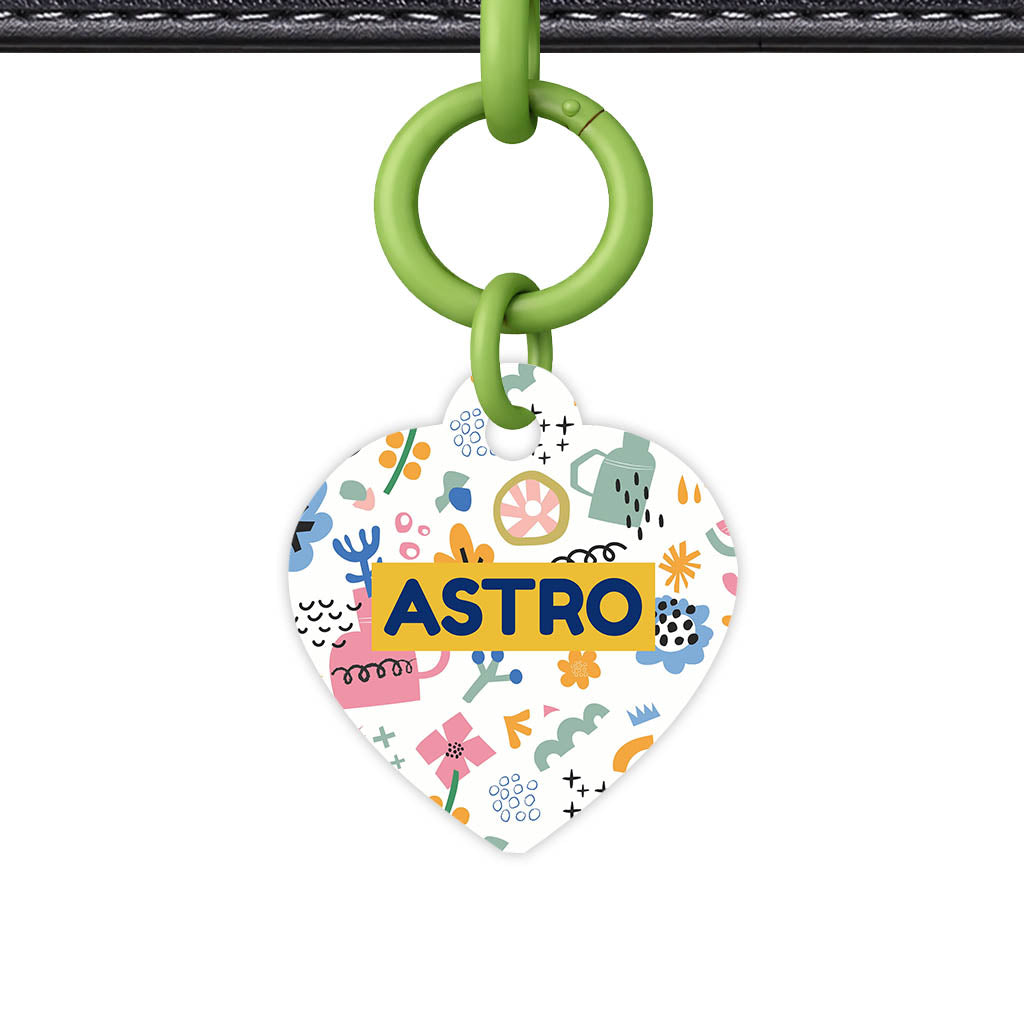 Bold Florals QR Smart Pet Id Tag (Dog Tag & Cat Tag)