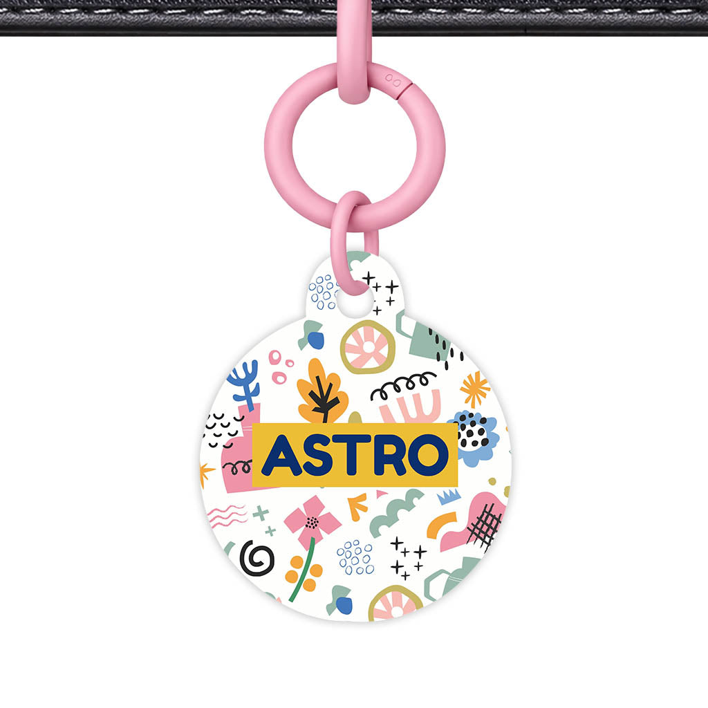 Bold Florals QR Smart Pet Id Tag (Dog Tag & Cat Tag)