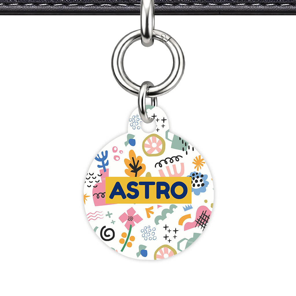 Bold Florals QR Smart Pet Id Tag (Dog Tag & Cat Tag)