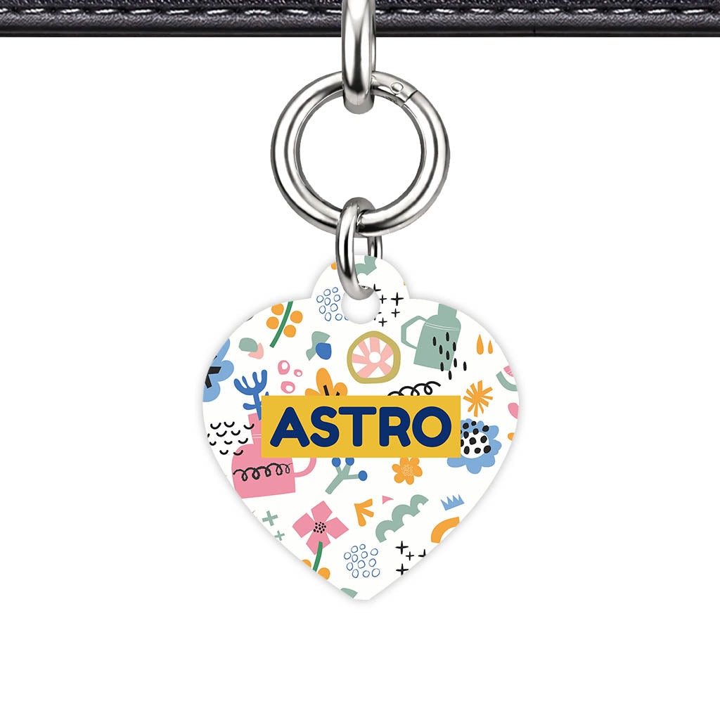 Bold Florals QR Smart Pet Id Tag (Dog Tag & Cat Tag)