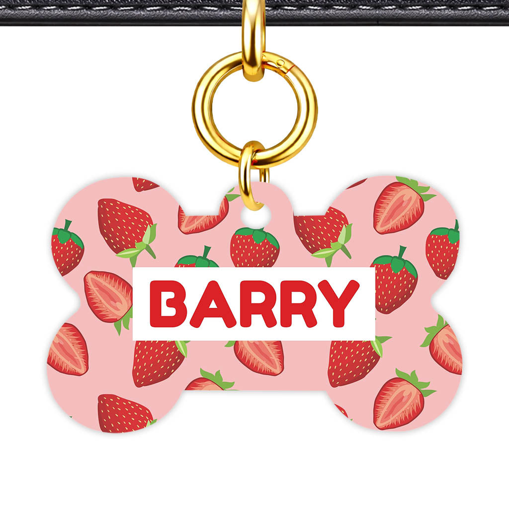 Strawberry Fun QR Smart Pet Id Tag (Dog Tag & Cat Tag)