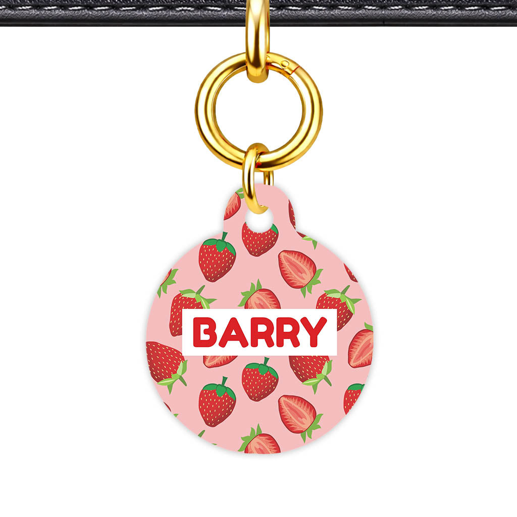Strawberry Fun QR Smart Pet Id Tag (Dog Tag & Cat Tag)
