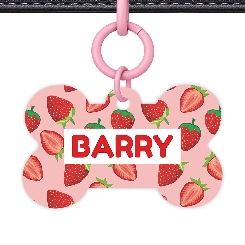 Strawberry Fun QR Smart Pet Id Tag (Dog Tag & Cat Tag)