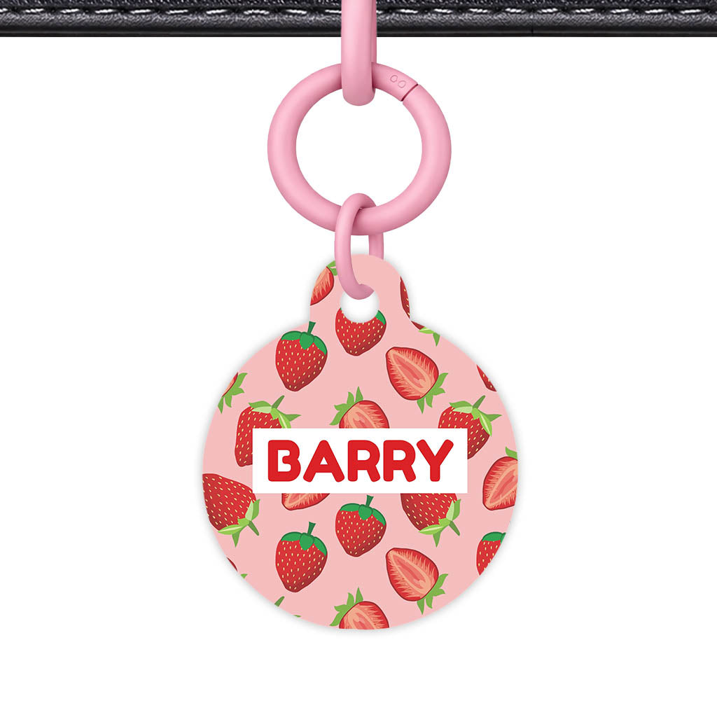 Strawberry Fun QR Smart Pet Id Tag (Dog Tag & Cat Tag)