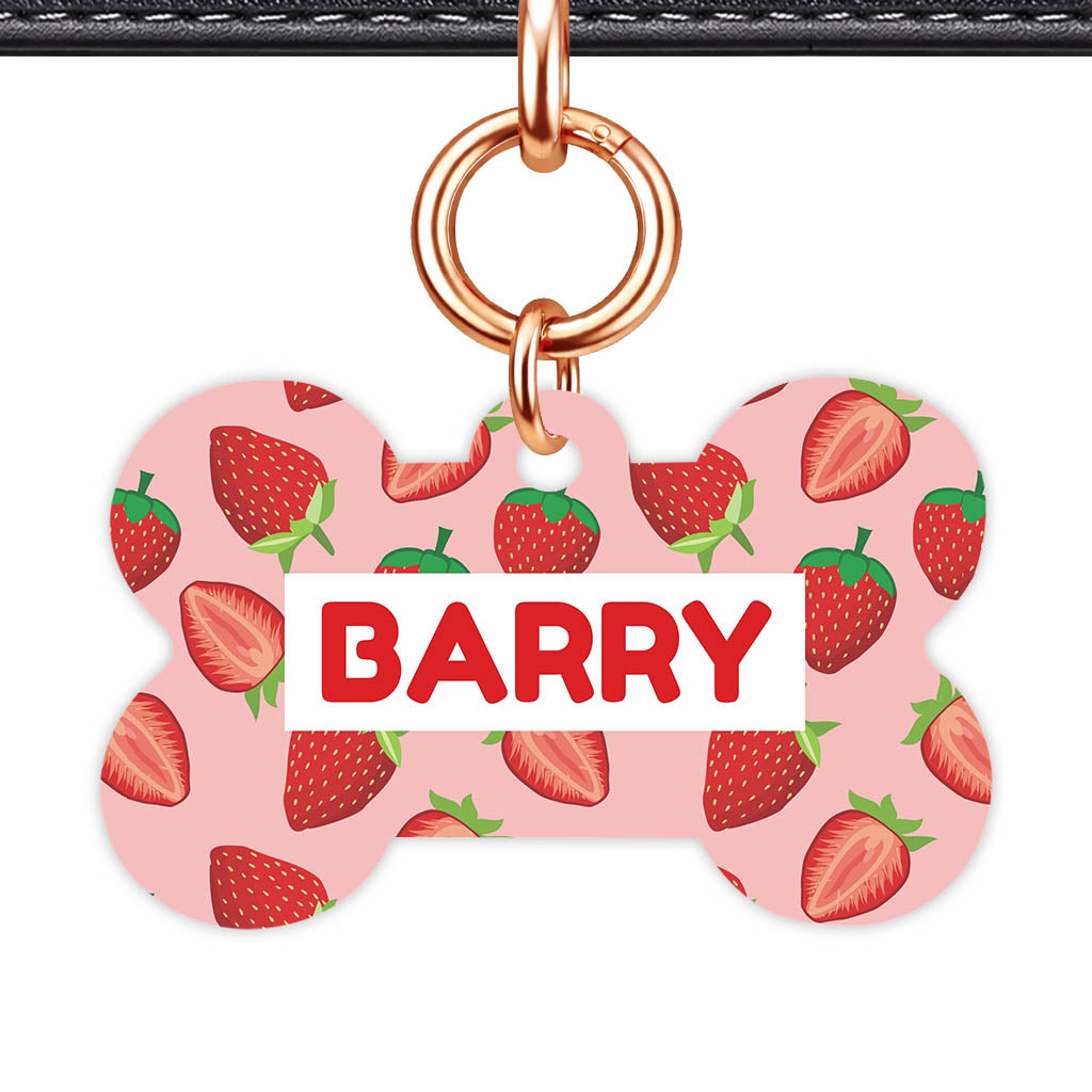 Strawberry Fun QR Smart Pet Id Tag (Dog Tag & Cat Tag)