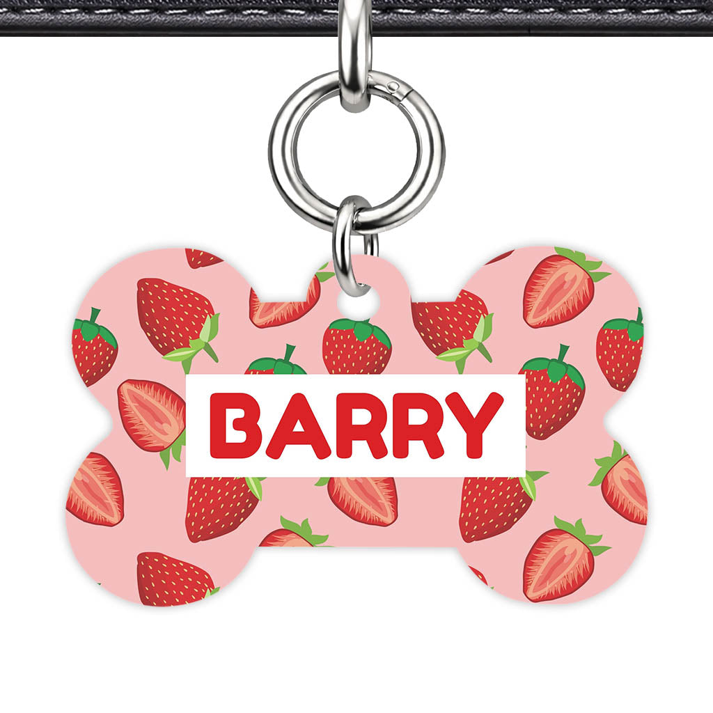 Strawberry Fun QR Smart Pet Id Tag (Dog Tag & Cat Tag)