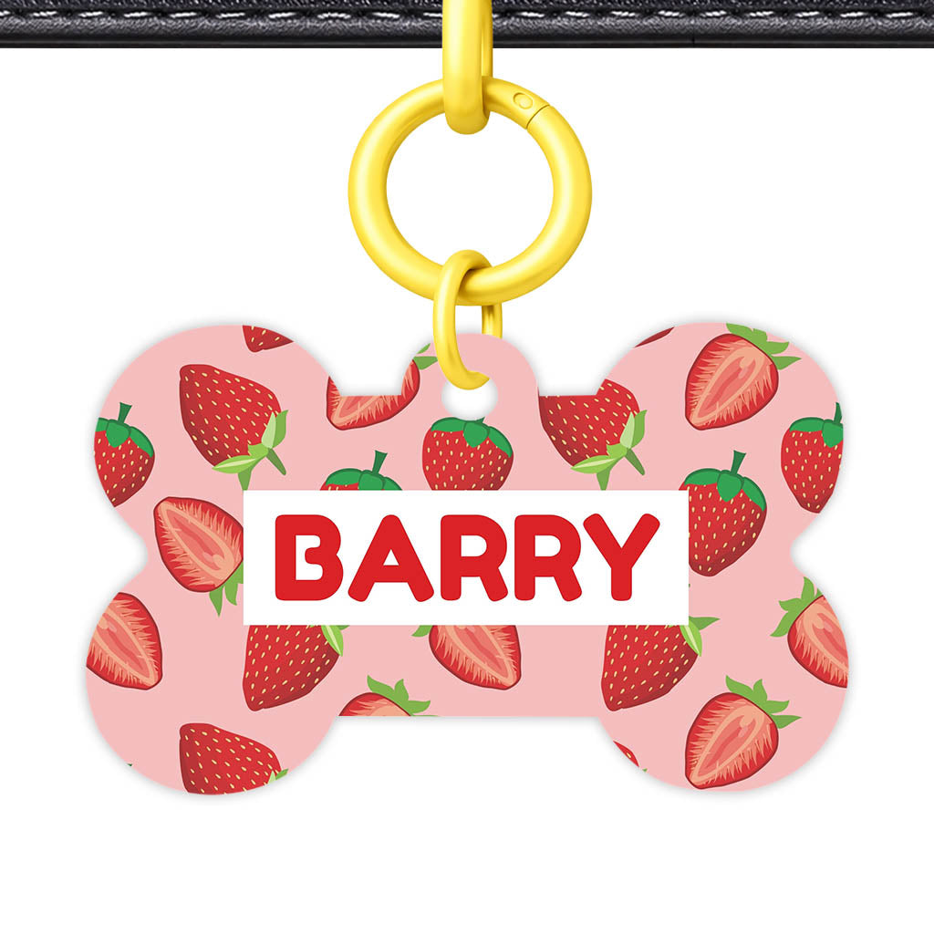 Strawberry Fun QR Smart Pet Id Tag (Dog Tag & Cat Tag)