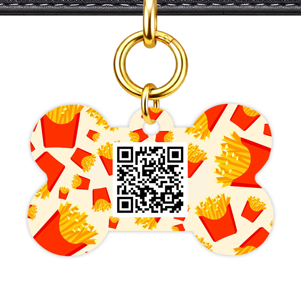 Fries the Side QR Smart Pet Id Tag (Dog Tag & Cat Tag)