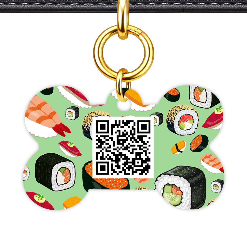 Sushi Heaven QR Smart Pet Id Tag (Dog Tag & Cat Tag)