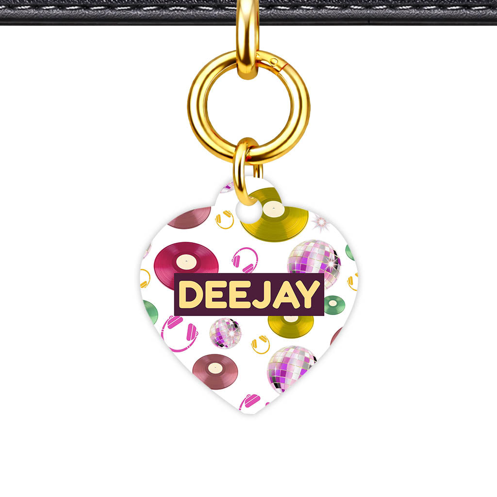 Retro Dog Tag Gold QR Smart Vol 1 | 5 Designs | Heart Bone Circle | Pet ID Tag - Qr Smart Id Unique Disco Baby Qr Smart Pet Id Dog Tag And Cat Tag 2044