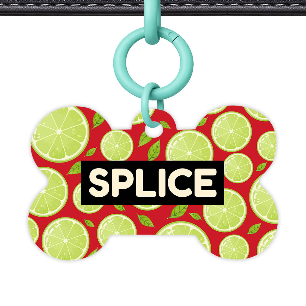 Lime Slices QR Smart Pet Id Tag (Dog Tag & Cat Tag)