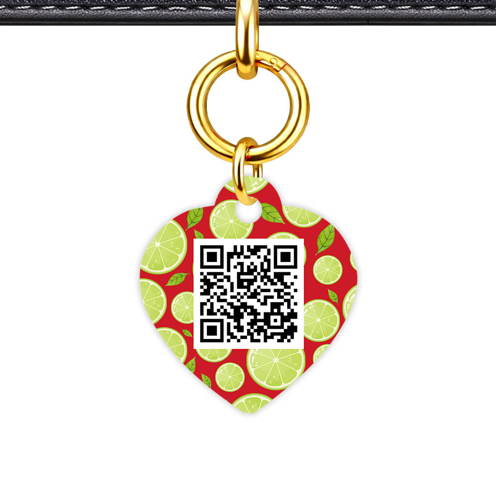 Lime Slices QR Smart Pet Id Tag (Dog Tag & Cat Tag)