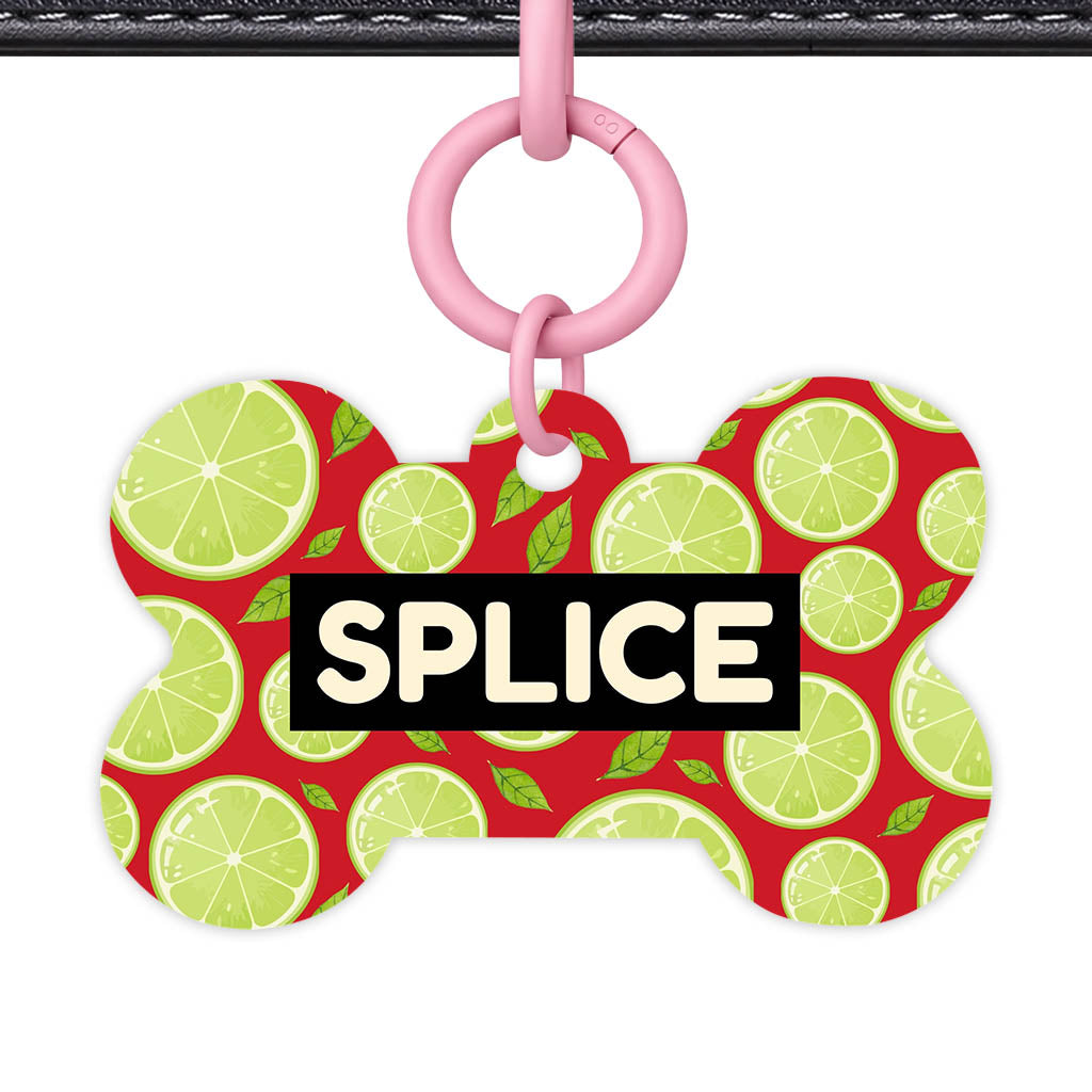 Lime Slices QR Smart Pet Id Tag (Dog Tag & Cat Tag)
