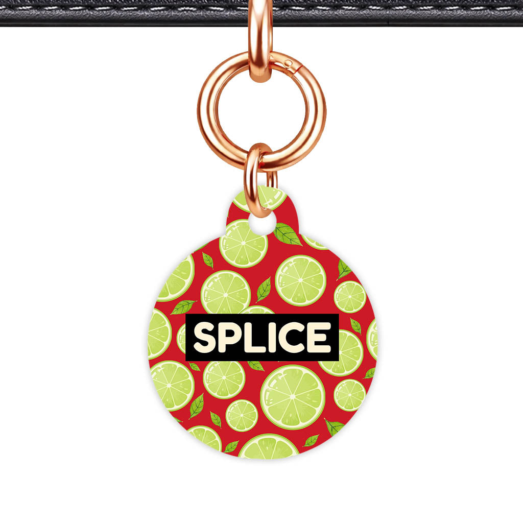 Lime Slices QR Smart Pet Id Tag (Dog Tag & Cat Tag)
