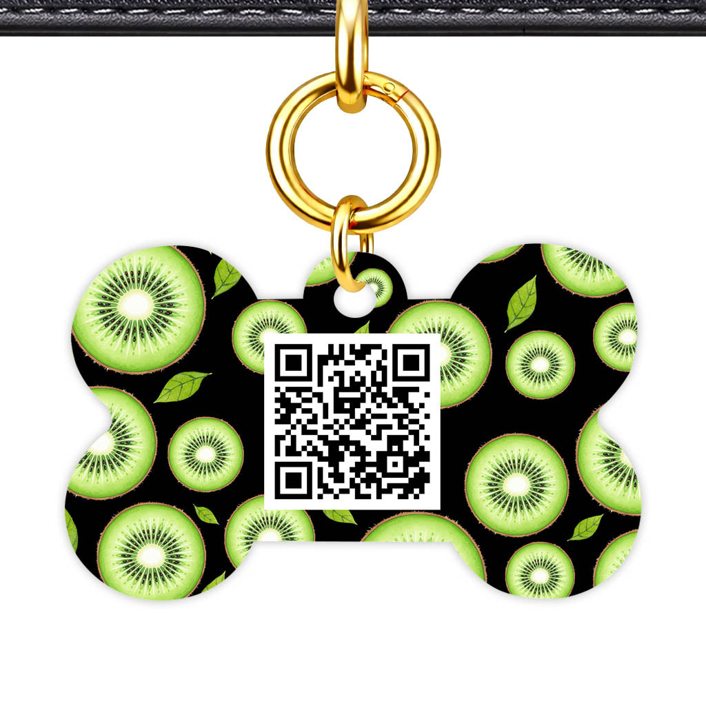 Kiwi Slices QR Smart Pet Id Tag (Dog Tag & Cat Tag)