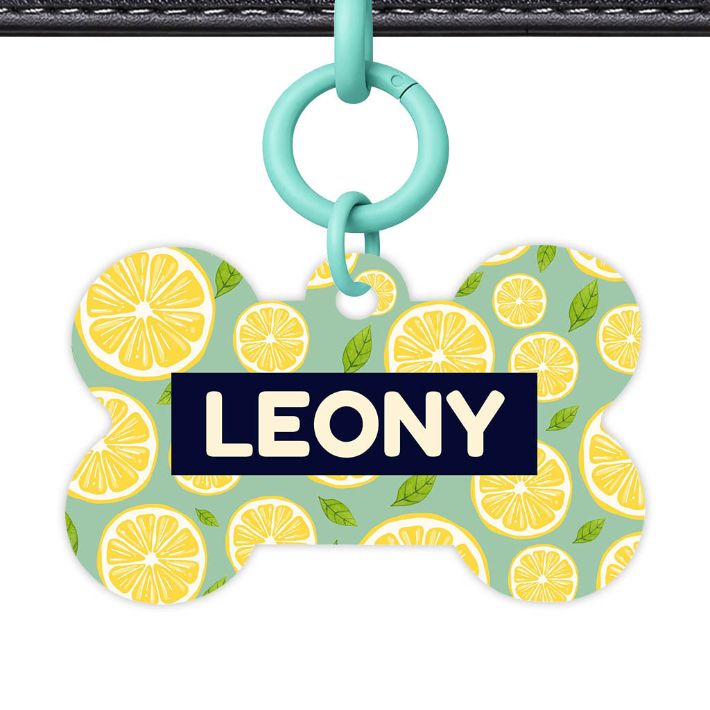 Lemon Slices QR Smart Pet Id Tag (Dog Tag & Cat Tag)