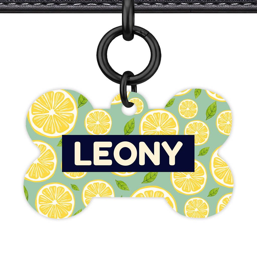 Lemon Slices QR Smart Pet Id Tag (Dog Tag & Cat Tag)