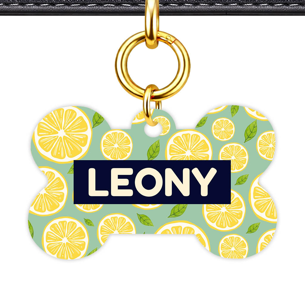 Lemon Slices QR Smart Pet Id Tag (Dog Tag & Cat Tag)