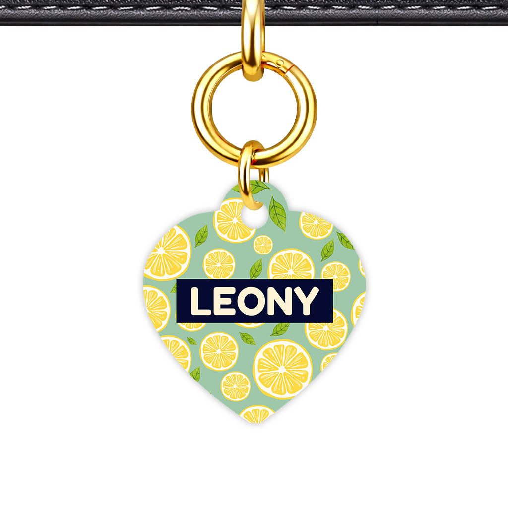 Mixed Classic Dog Tag Gold Classic Vol 27 | 5 Designs | Heart Bone Circle | Pet ID Tag - Classic Id Unique Lemon Slices Classic Pet Id Dog Tag And Cat Tag 2049