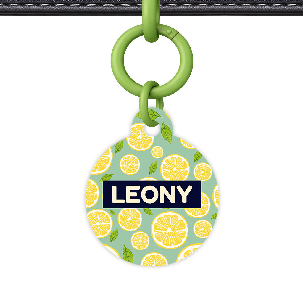 Lemon Slices QR Smart Pet Id Tag (Dog Tag & Cat Tag)