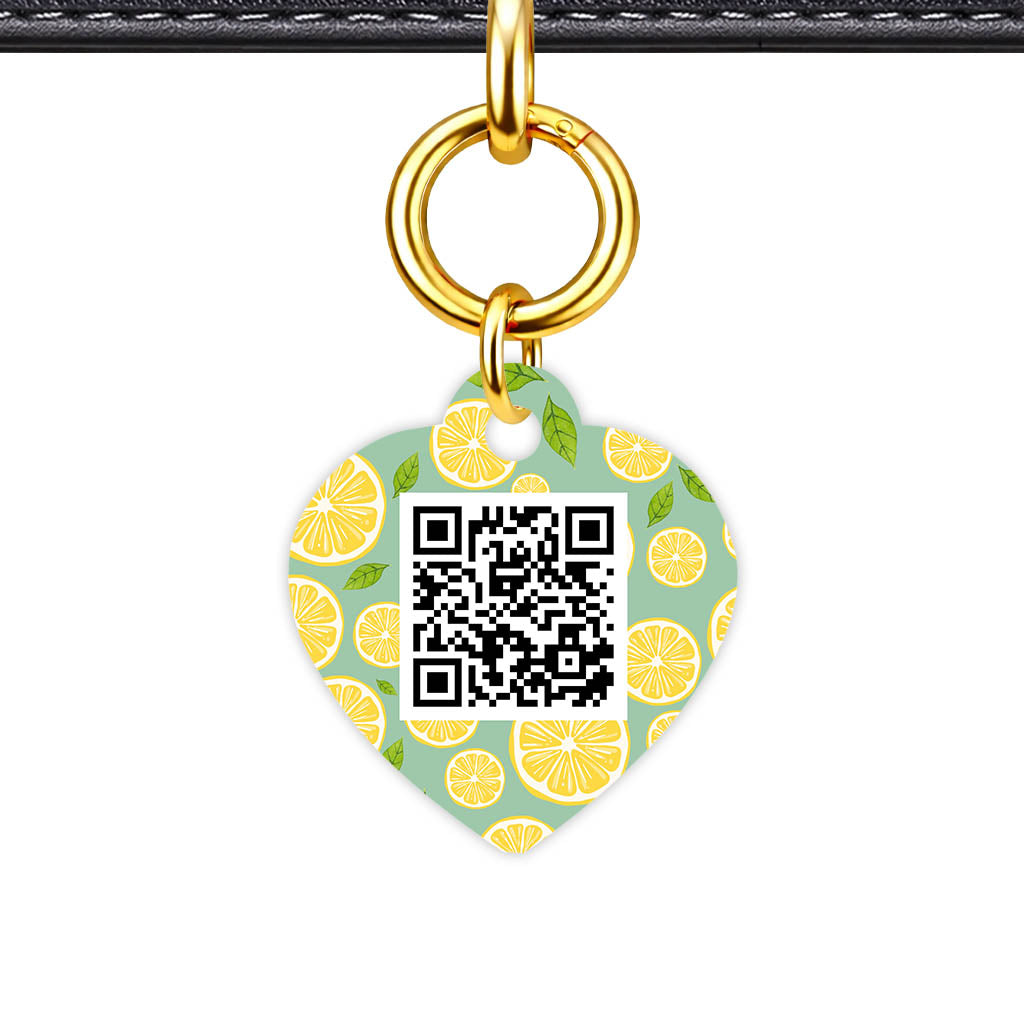 Lemon Slices QR Smart Pet Id Tag (Dog Tag & Cat Tag)