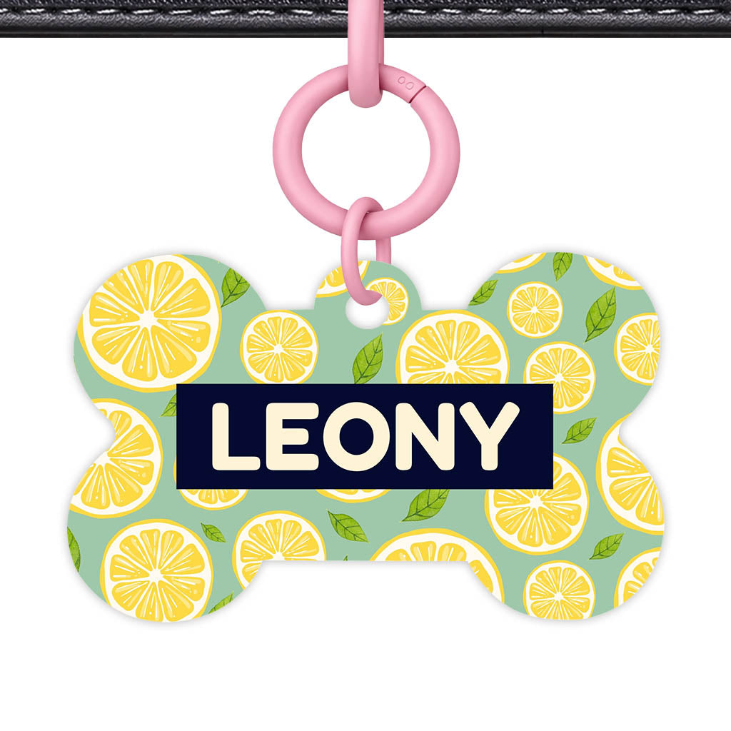 Lemon Slices QR Smart Pet Id Tag (Dog Tag & Cat Tag)