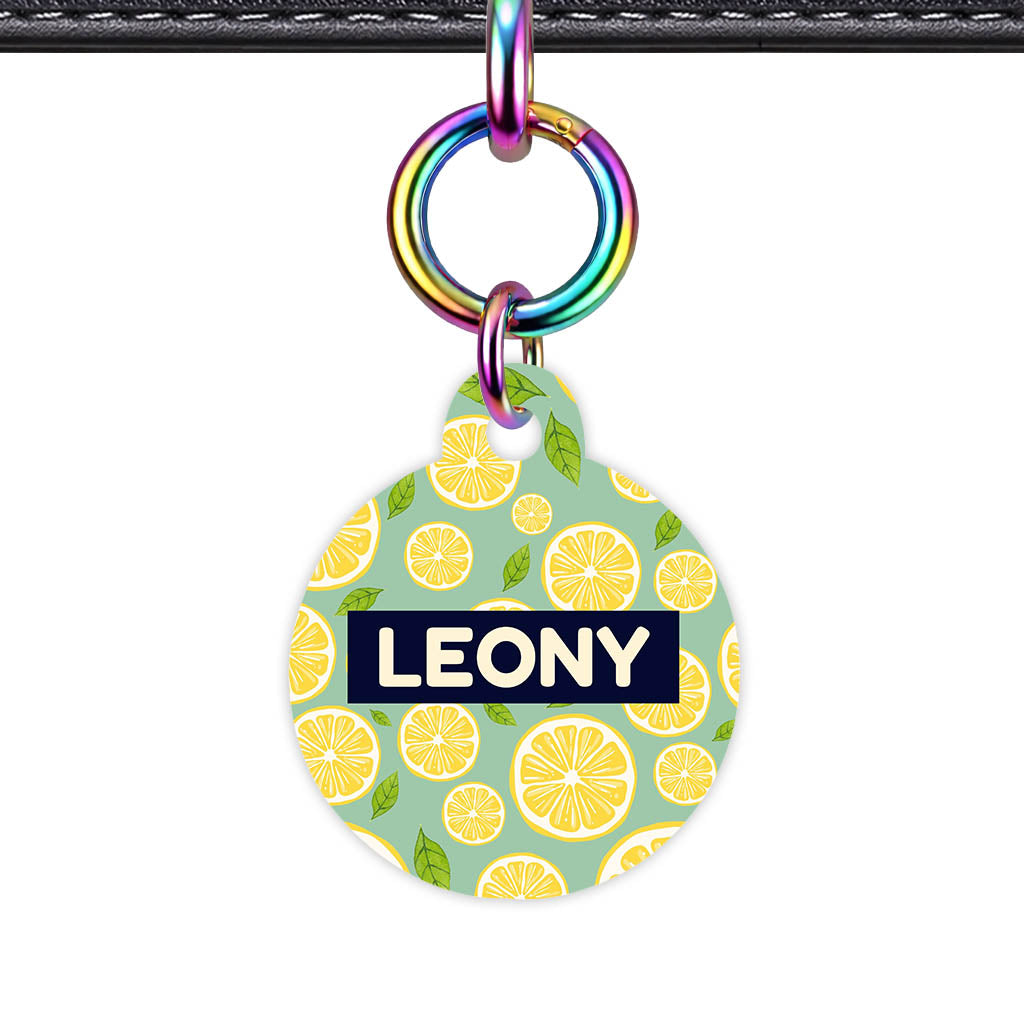 Lemon Slices QR Smart Pet Id Tag (Dog Tag & Cat Tag)