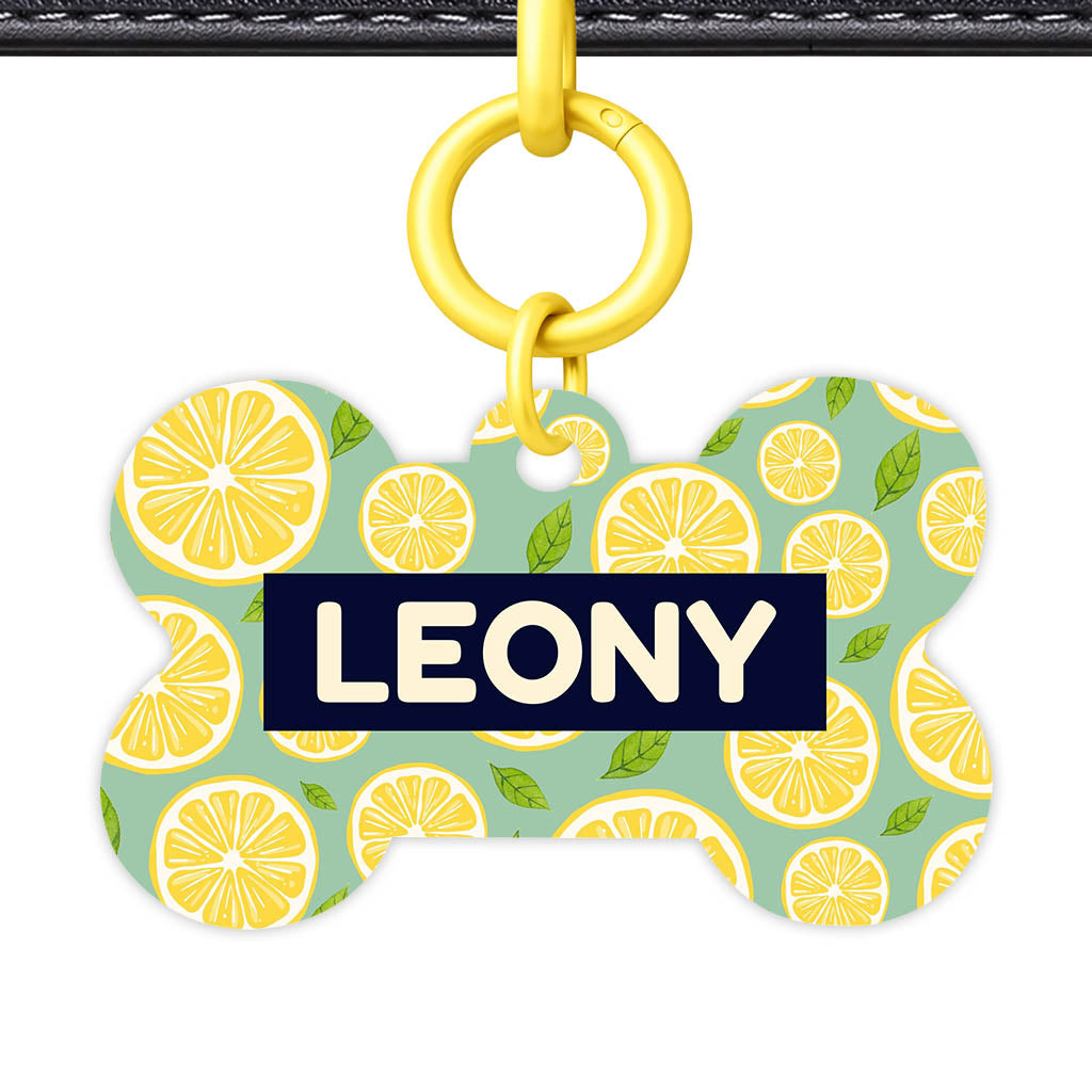 Lemon Slices QR Smart Pet Id Tag (Dog Tag & Cat Tag)