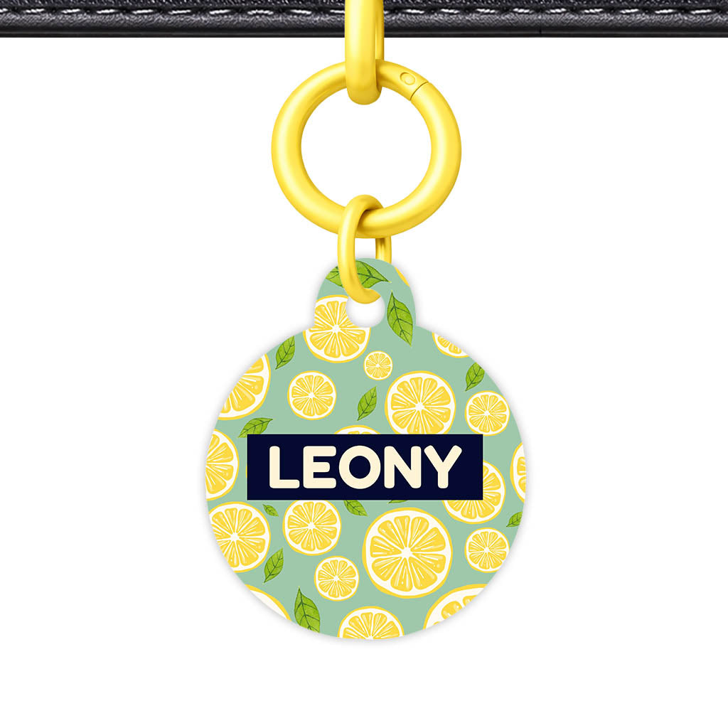 Lemon Slices QR Smart Pet Id Tag (Dog Tag & Cat Tag)