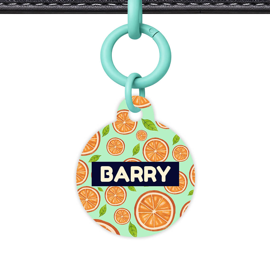 Orange Slices QR Smart Pet Id Tag (Dog Tag & Cat Tag)